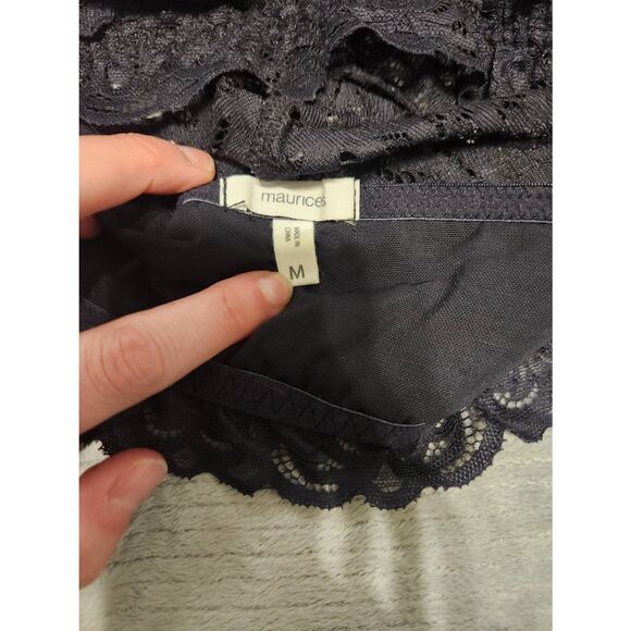 Maurices size M Black Lace Racerback Bralette Bra - Picture 3 of 3
